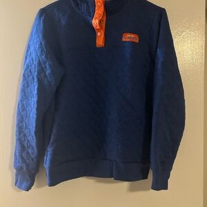 Women’s NY Islanders Quilted Pullover Sweater with Orange Trim